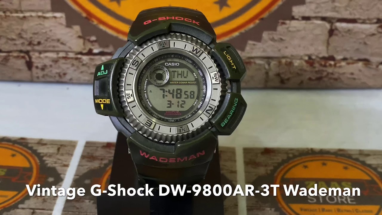 Vintage Casio G-Shock DW-9800AR-3T Wademan - YouTube