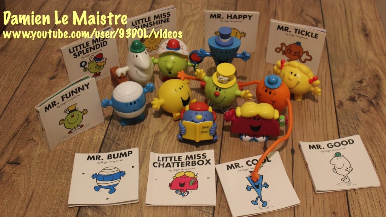 Mr. Men and Little Miss 10 McDonald's 2004 Happy Meals Toys and