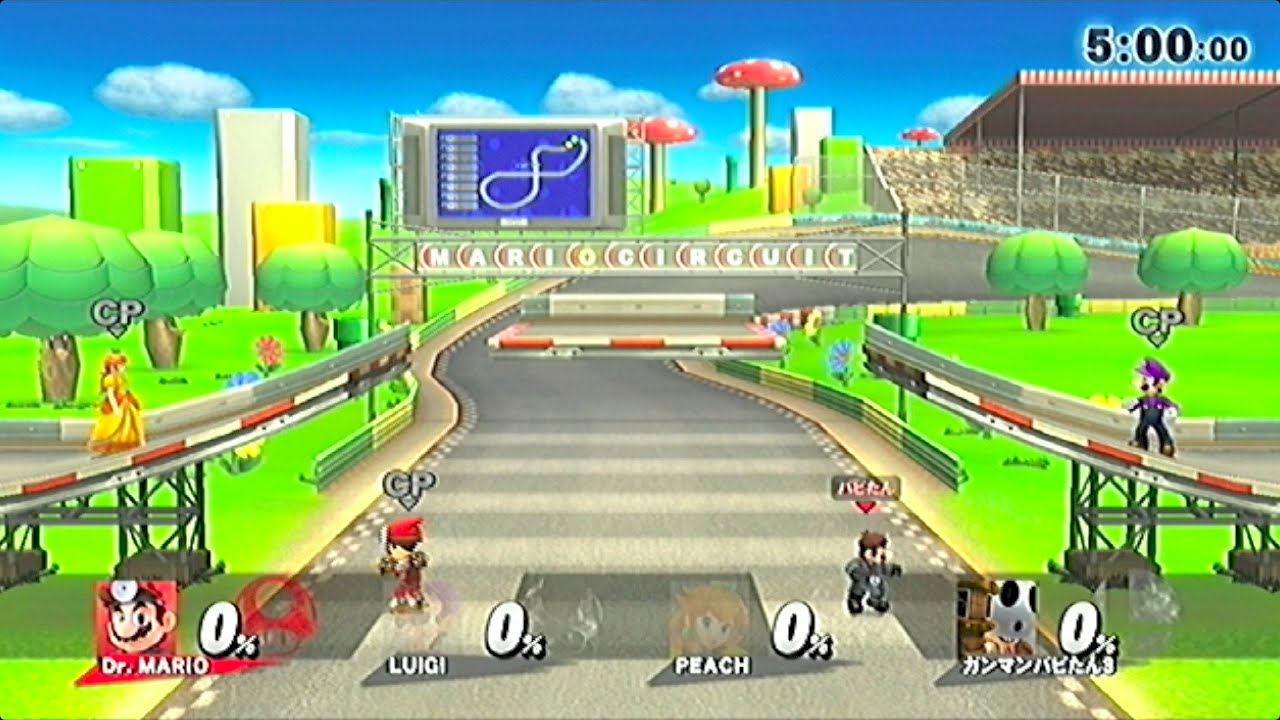 スマブラWiiU-71「ステージ紹介-13 マリオサーキット【Xステージ