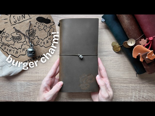 Unboxing the MOS Burger Traveler's Notebook with cute burger charm