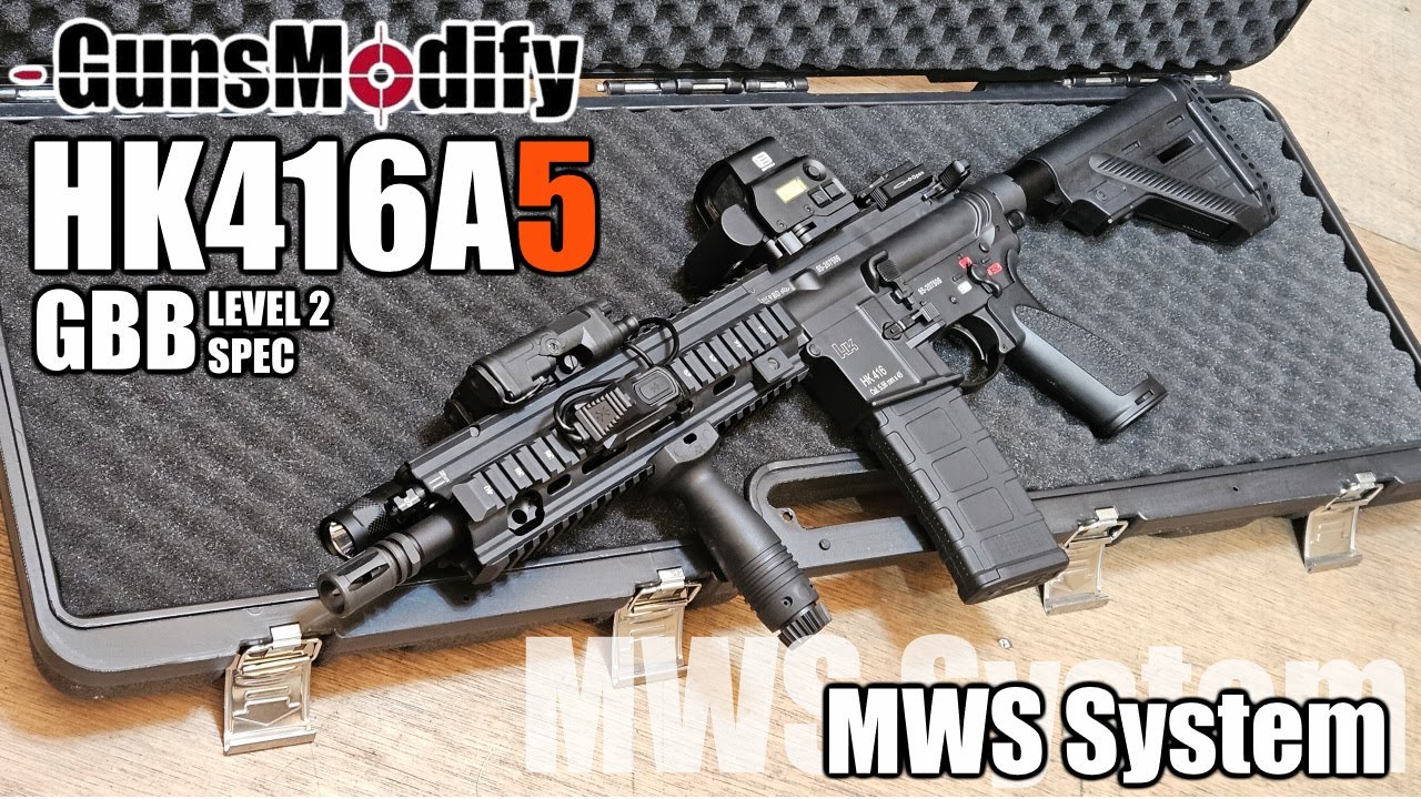新製品レビュー】Guns Modify HK416A5 ガスブローバック 実射レビュー