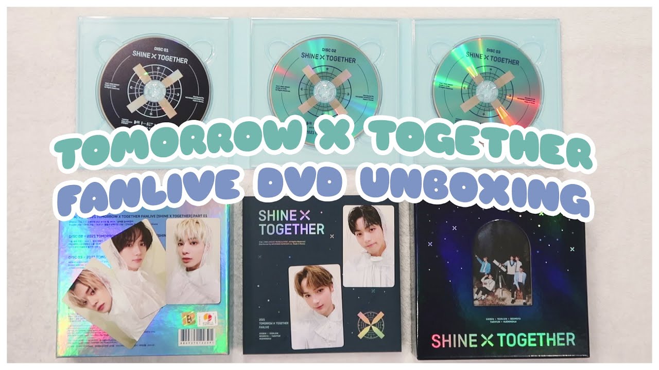 ✨ UNBOXING TXT FANLIVE 2021 SHINE X TOGETHER DVD | 투모로우바이