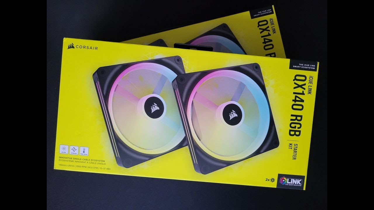 Unboxing: Corsair QX140 RGB Fan Kit + Base 140mm fan. Coupon in