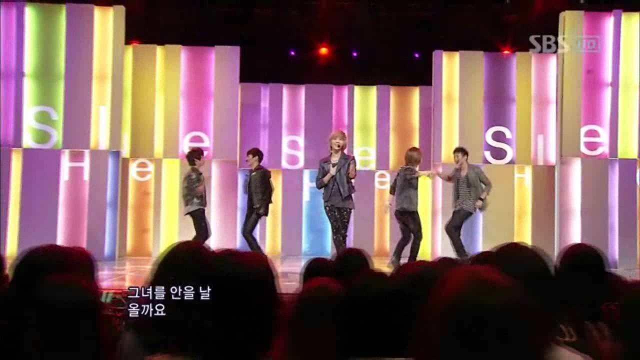 SHINee - Hello (SHINee - Hello) @ SBS Inkigayo Popular song 101003