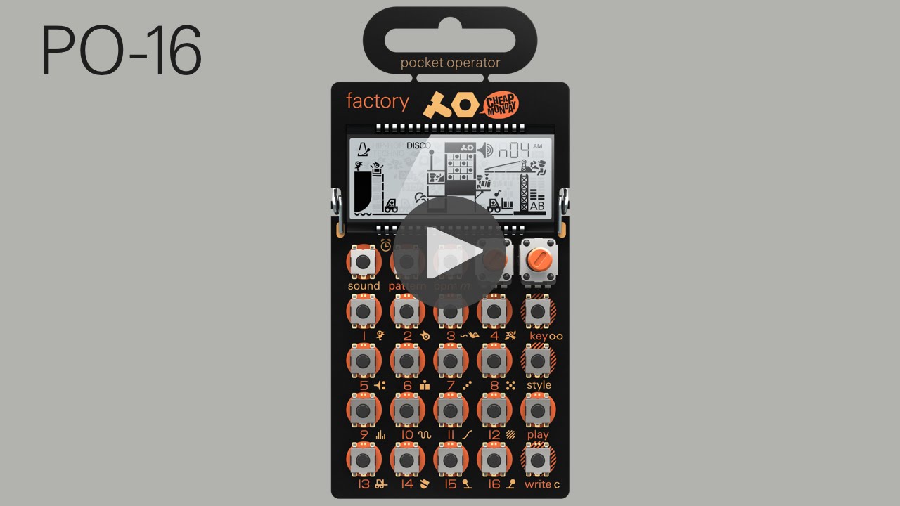 Teenage Engineering | PO-16 factory | シンセサイザー ガジェット系