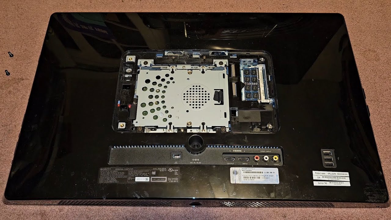 Sony VAIO PCG-21514L VPCL22DFX Disassembly RAM SSD Hard Drive