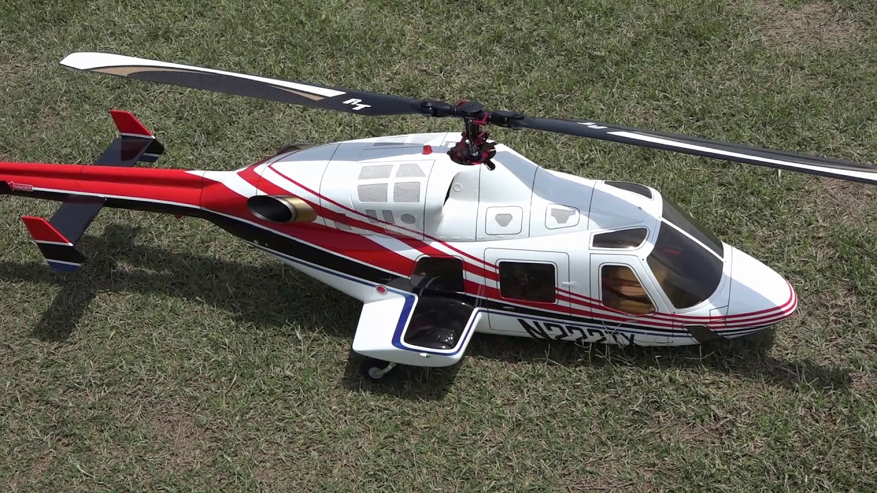 エアーウルフの元になったBell 222ラジコンヘリが飛ぶ - YouTube