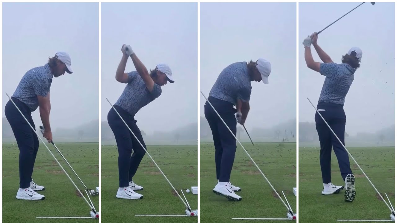 Tommy Fleetwood Iron Swing With Swing Plane Perfector - YouTube
