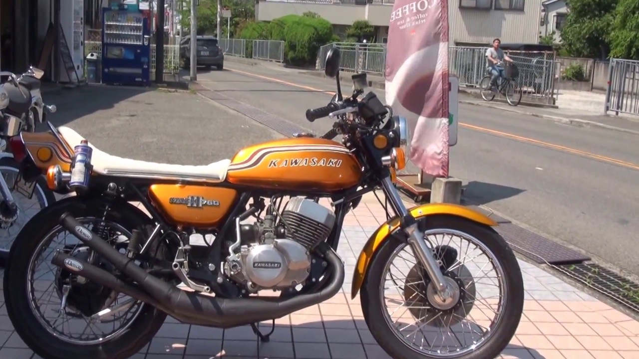 デンコーチャンバーサウンドを聞て 親子鷹 1971 KAWASAKI H2 750SS