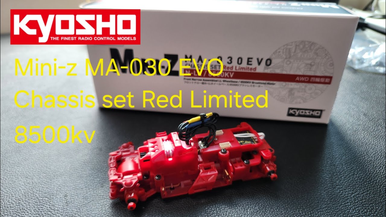 Kyosho mini-z MA-030 EVO chassis set red limited 8500kv unboxing