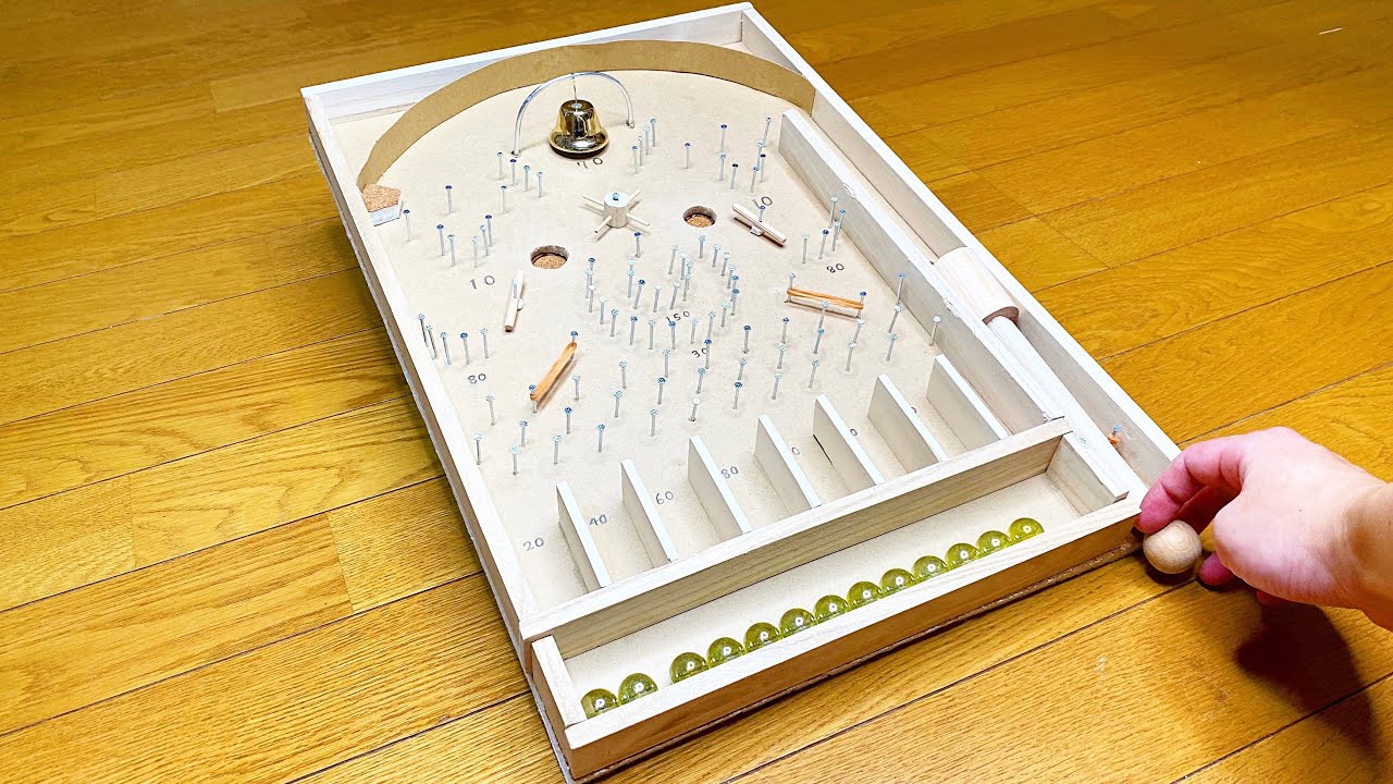 I made a pinball machine using only 100 yen store materials. - YouTube