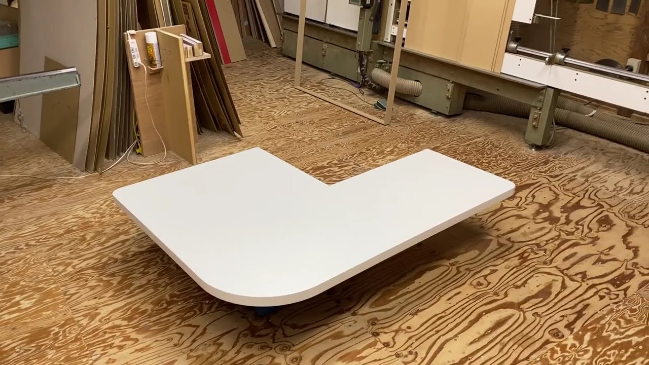 キッチンカウンターテーブル天板L字型 新築住宅特注サイズオーダー