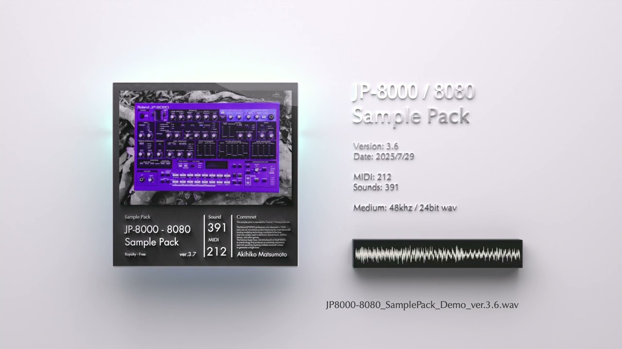 JP-8000 - 8080 (Sample Pack) ver.3.6 Demo - YouTube