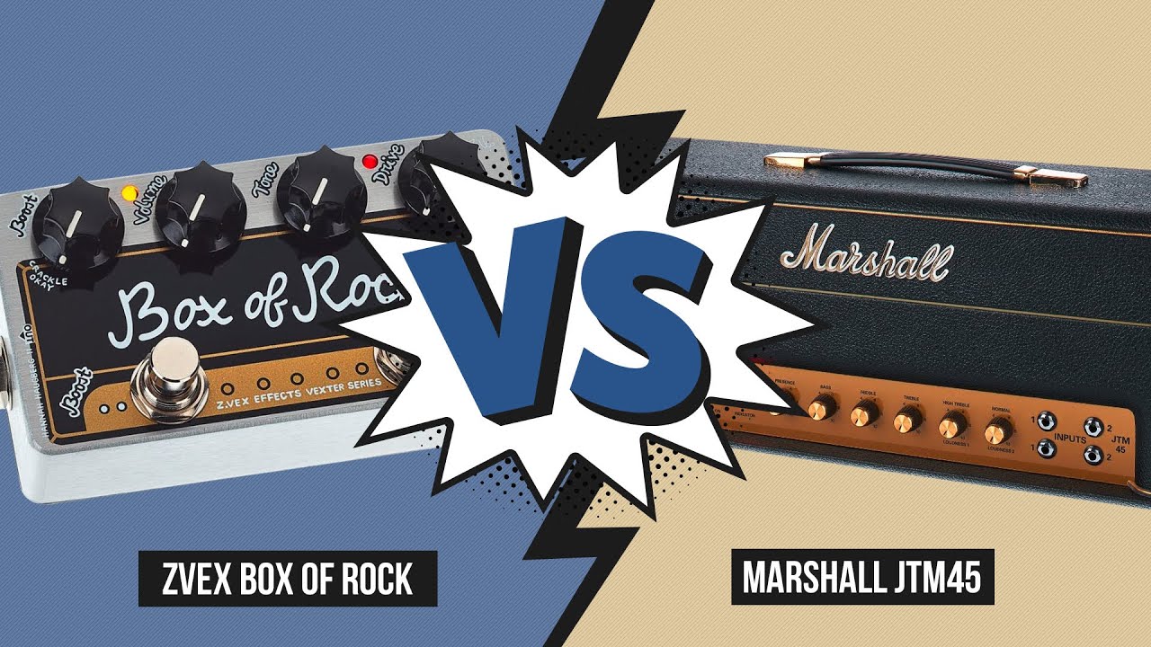 Pedal vs. Original - JTM45 vs. ZVEX Box of Rock - Comparison (no