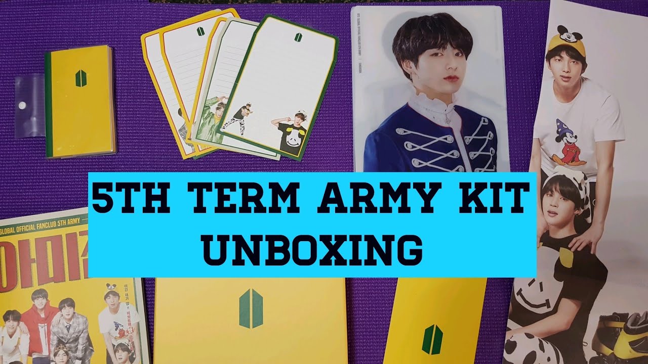 BTS OFFICIAL FANCLUB 5TH TERM ARMY KIT UNBOXING - IT'S ROYALLY