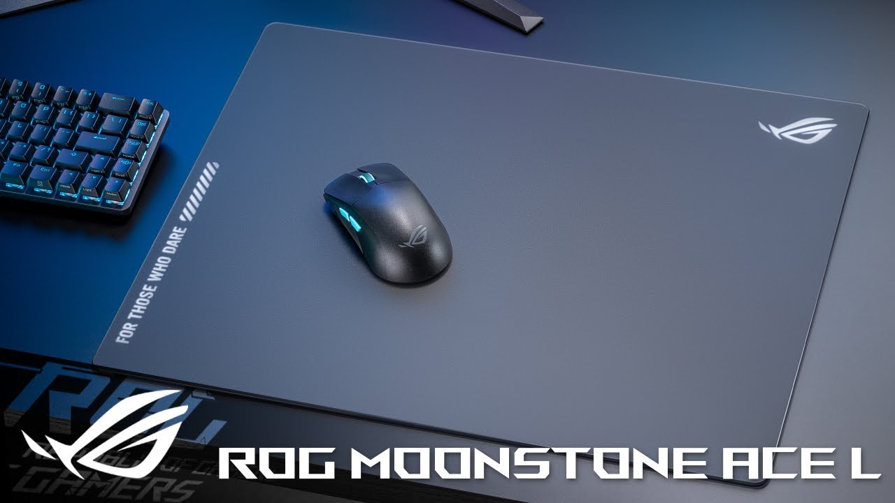 ROG初の強化ガラス採用ゲーミングマウスパッド「ROG MOONSTONE ACE L