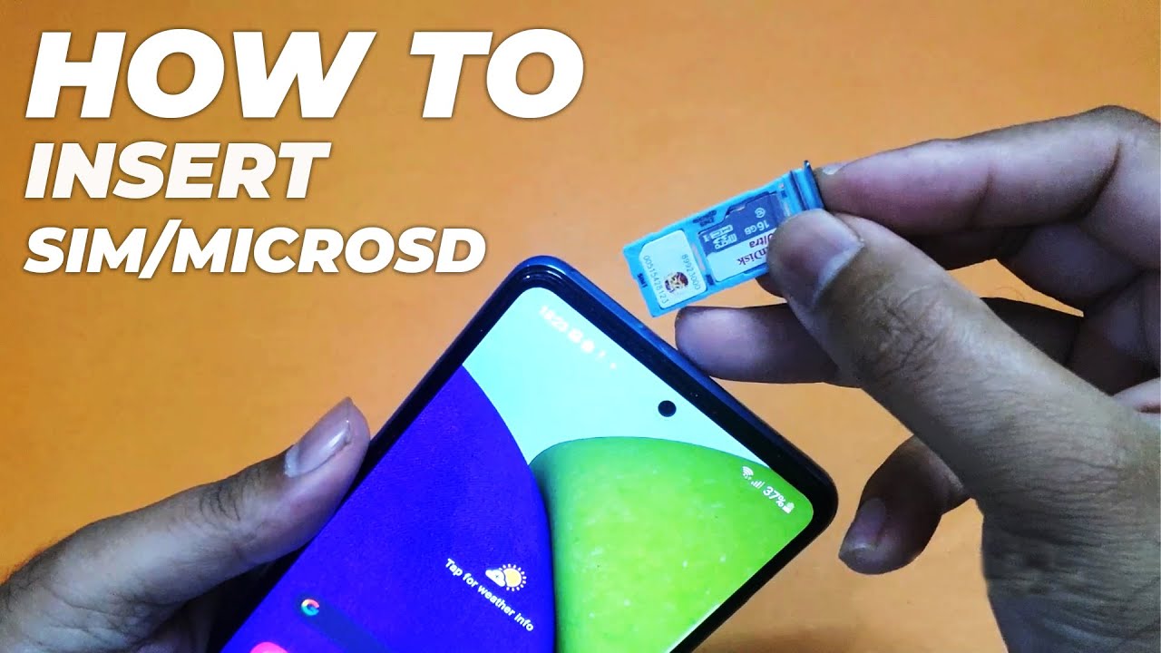 Galaxy A52 5G: How To Insert SIM/MicroSD Card! - YouTube