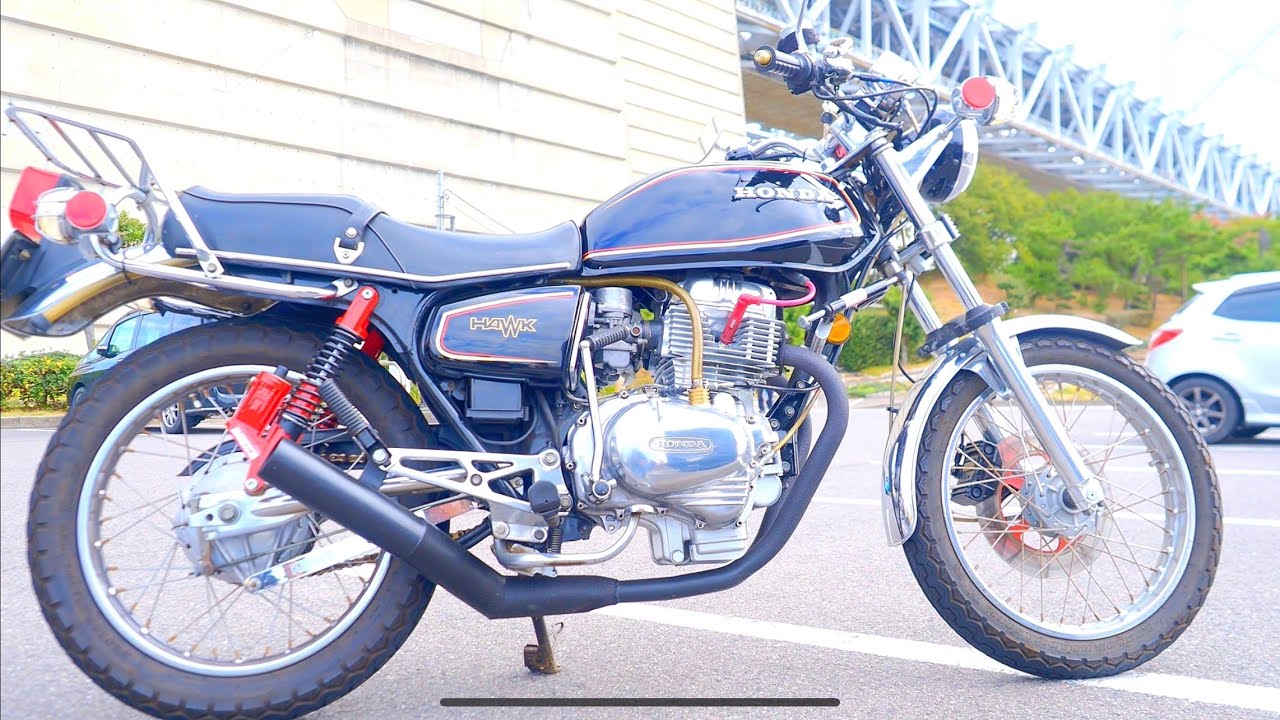 HONDA HAWK ホンダ ホーク ガゼル管マフラー音❗当時物純正オプション