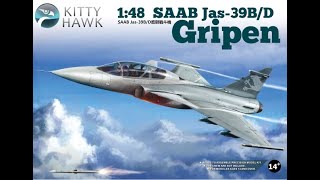 Kitty Hawk : SAAB Jas-39B/D Gripen : 1/48 Scale Model : In Box