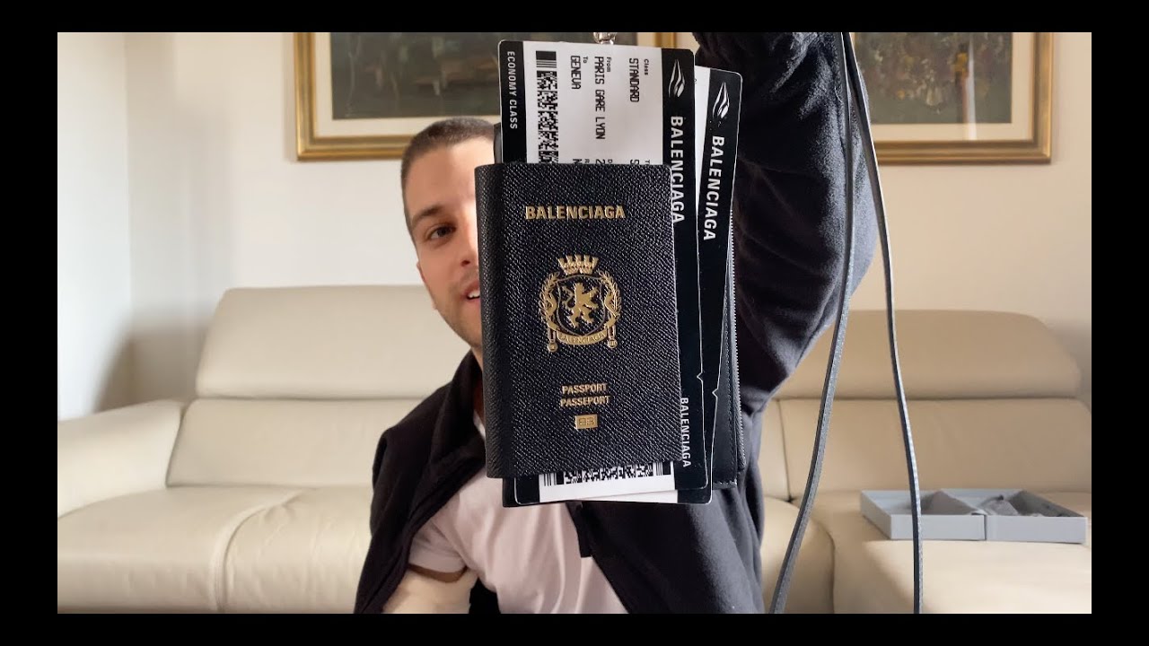 Balenciaga Passport Phone Holder Unboxing And Review - YouTube