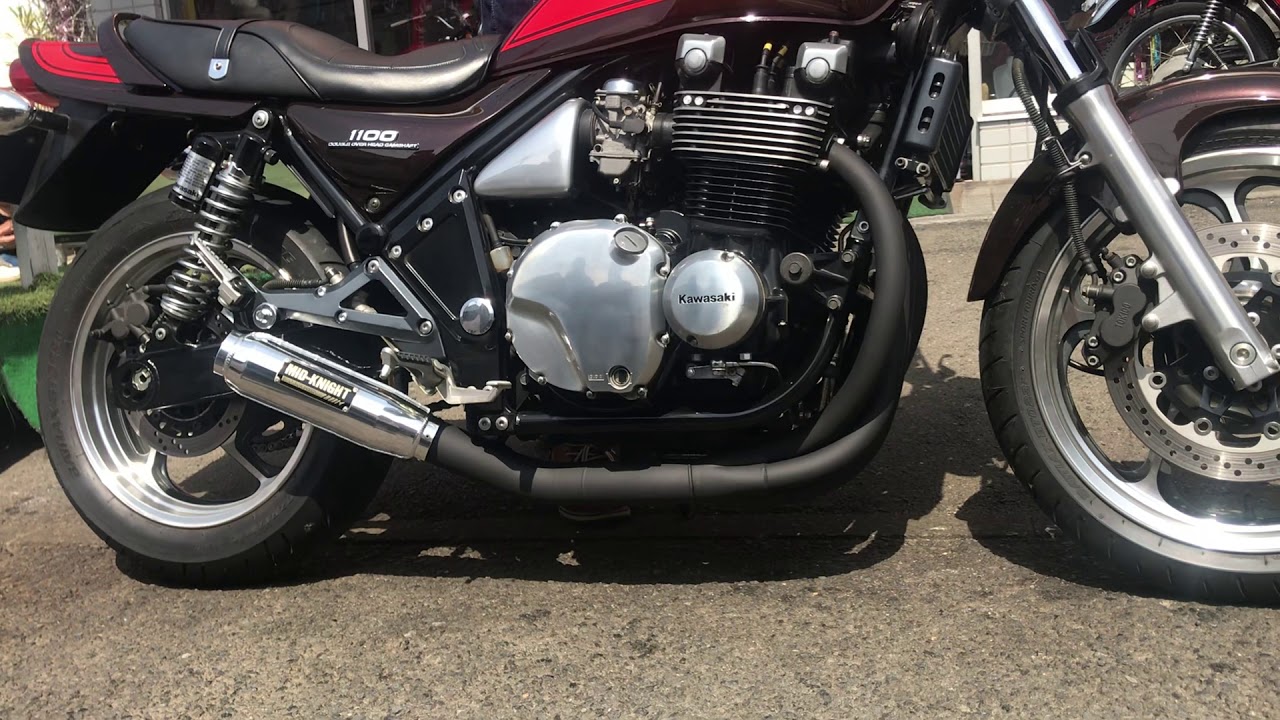 ゼファー1100ミッドナイトモナカ（サイレンサー未装着） - YouTube