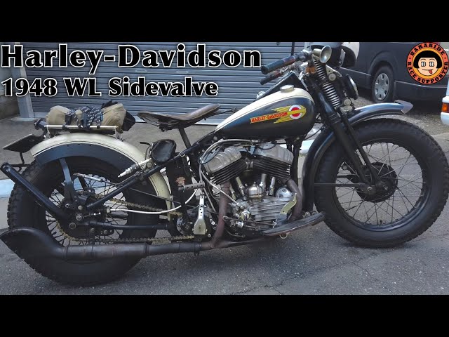 Harley-Davidson】ビンテージハーレー サイドバルブWL 転かす寸前