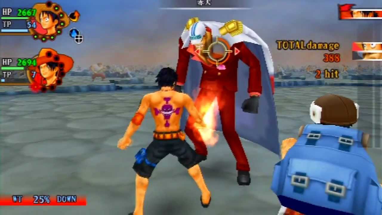 PSP』 One Piece Romance Dawn - EP12 Last Boss 赤犬 Akainu + Ending