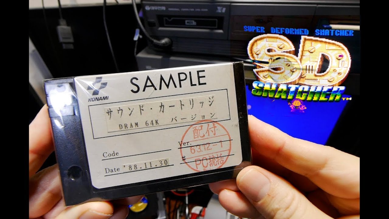MSX SD-Snatcher test with Konami Sound Cartridge SCC-I (SCC+)