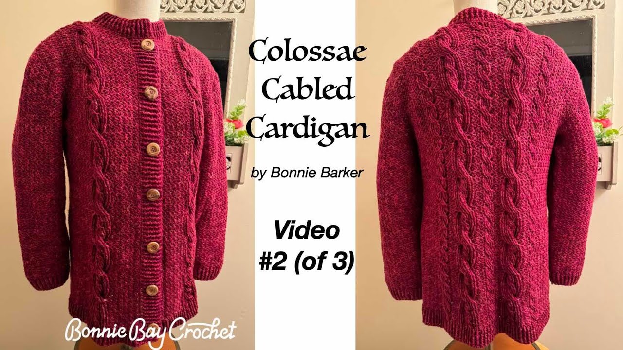 Colossae Cabled Cardigan Part 2: Front Panels & Connecting - YouTube