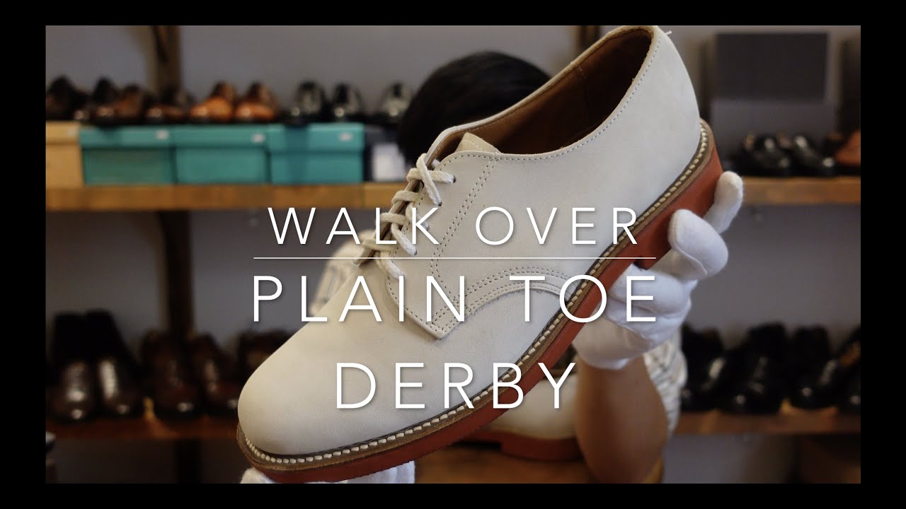 ウォークオーバー プレーントゥダービー ホワイトバックス サイズ8D