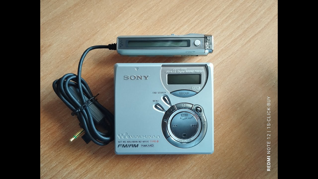 Sony walkman radio Net MD Portable mini disc player MZ NF 610