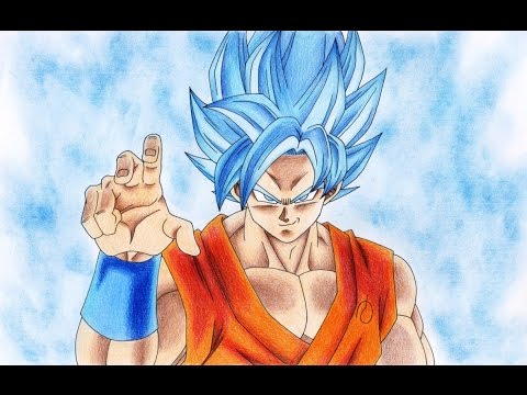 孫悟空 超サイヤ人ブルー 描いてみた/Drawing Goku Super Saiyan Blue