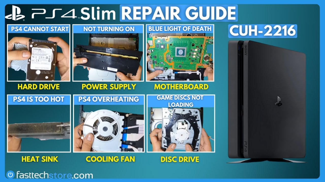 PS4 Slim CUH-2216 Disassembly and Repair Guide - YouTube