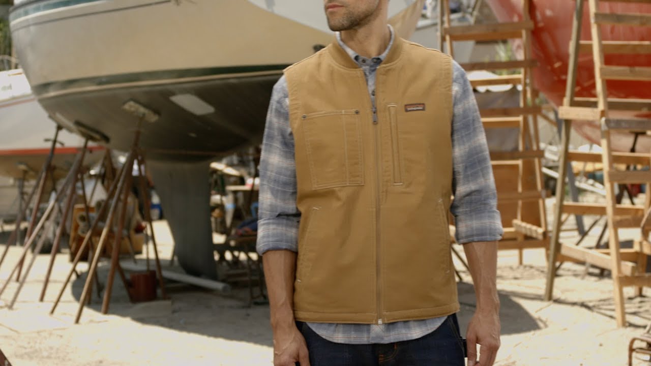 Patagonia Men's All Seasons Hemp Canvas Vest - YouTube