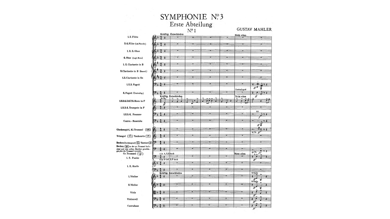 Mahler: Symphony No. 3 (with Score) - YouTube