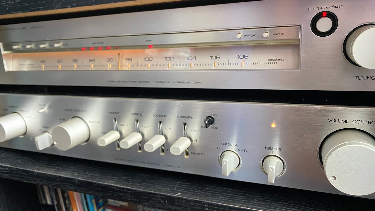 Luxman C-12 w/ T- 12 Tuner #luxman #preamp #tuner #vintageaudio
