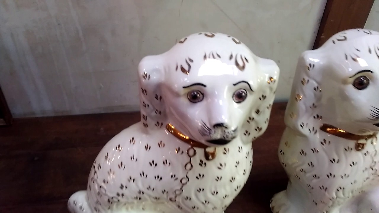 アンティーク雑貨 アンティークスタッフォードシャードッグペア | 雑貨