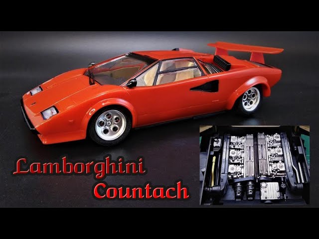 Lamborghini Countach LP500S V12 1/24 Scale Model Exotic Car Kit