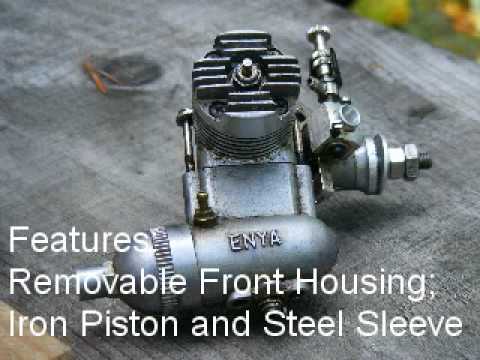 Starting and Running Vintage Enya 19 V Model Airplane Engine - YouTube