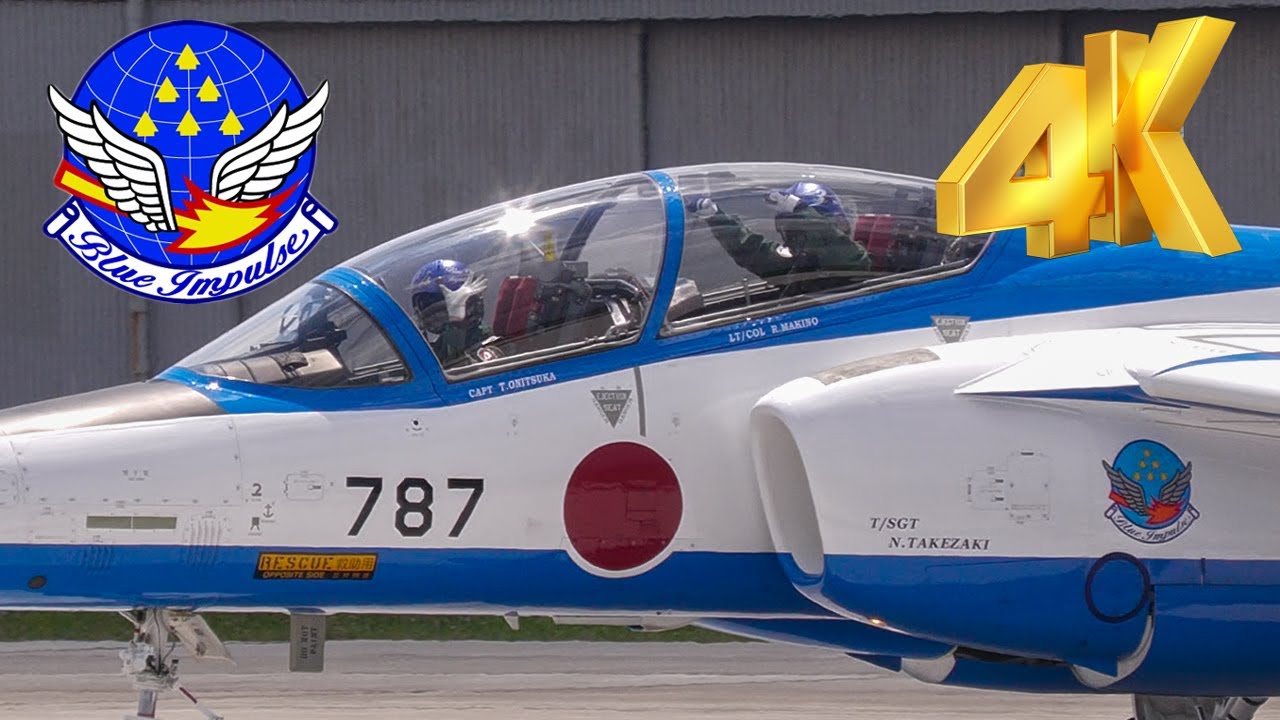 4K]これで見納め、もう2度と見られない12機のブルーインパルスの連続