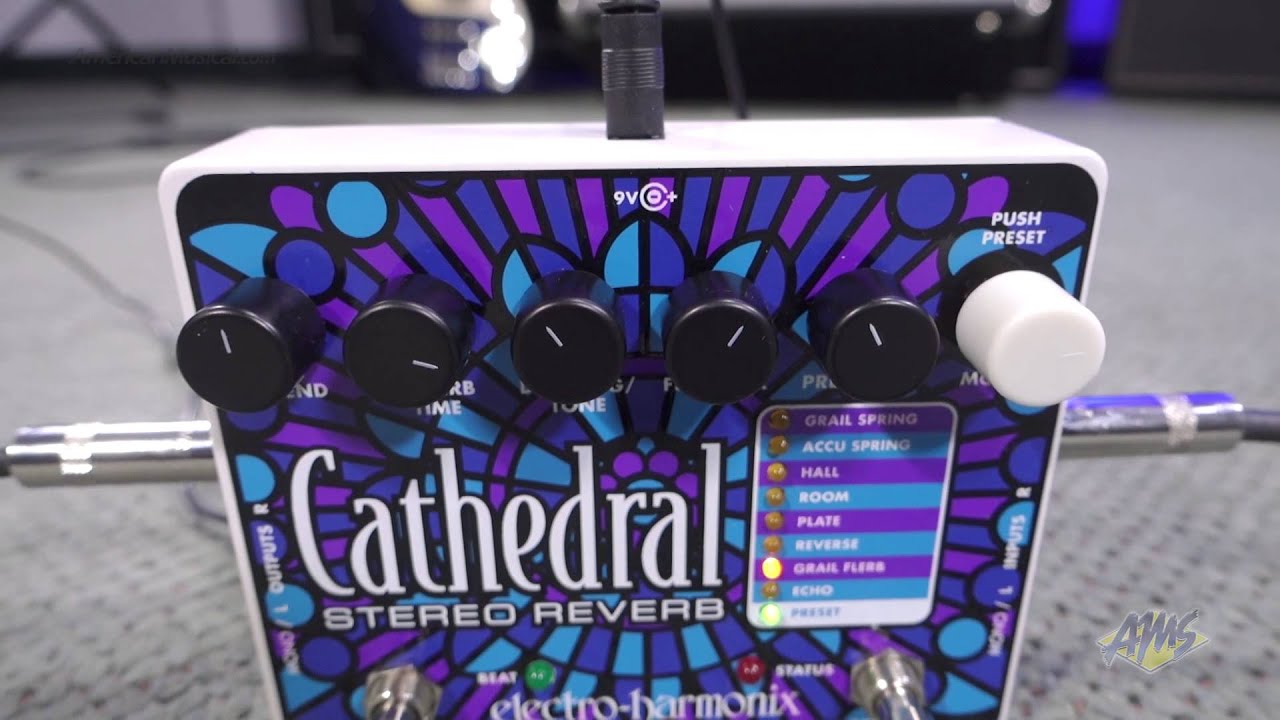 Electro Harmonix Cathedral Deluxe Reverb Guitar Pedal - Electro