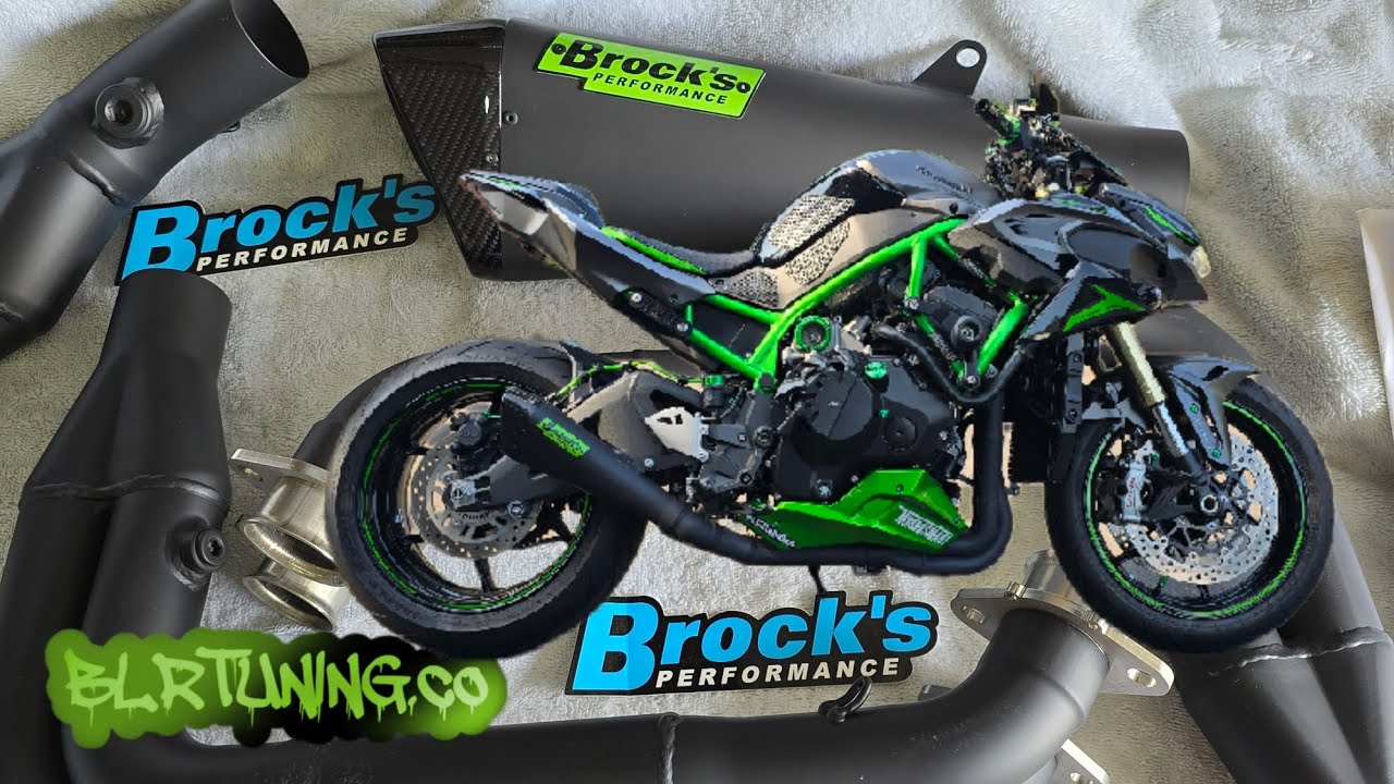 KAWASAKI ZH2 BROCK'S PERFORMANCE PENTA-CARBON BLACK FULL EXHAUST