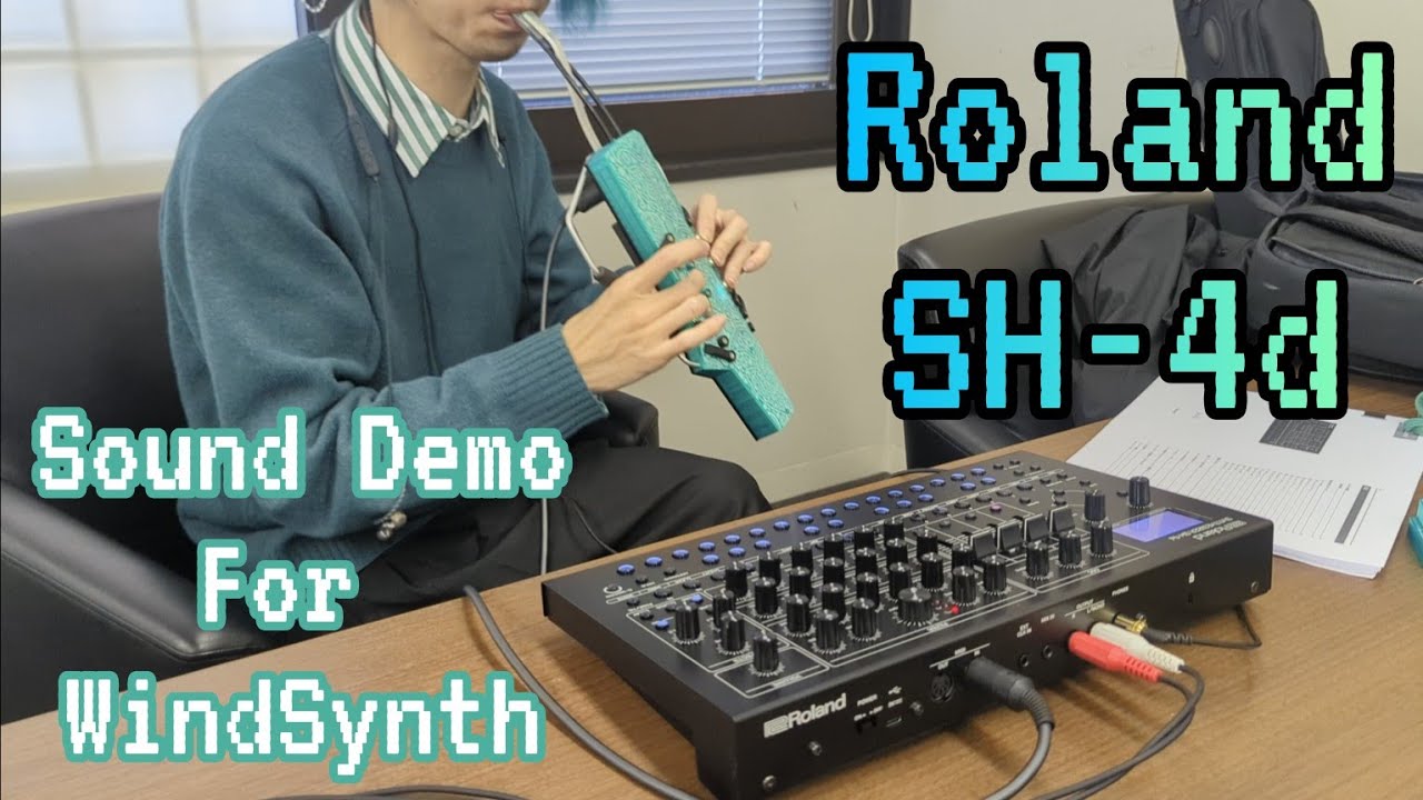 Roland SH-4dをウィンドシンセでひたすら鳴らすだけの動画 / for