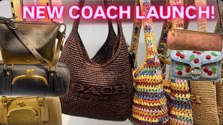 NEW* Coach Launch! Straw - Kisslock - Loved Leather - Melon Pink