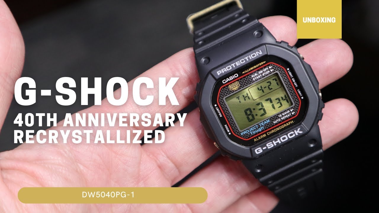 G-Shock 40th Anniversary Recrystallized DW5040PG-1 - YouTube