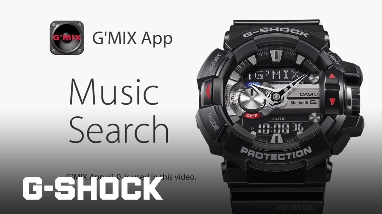 G-SHOCK GBA-400 - Music Search with G'MIX App v1.0 - YouTube