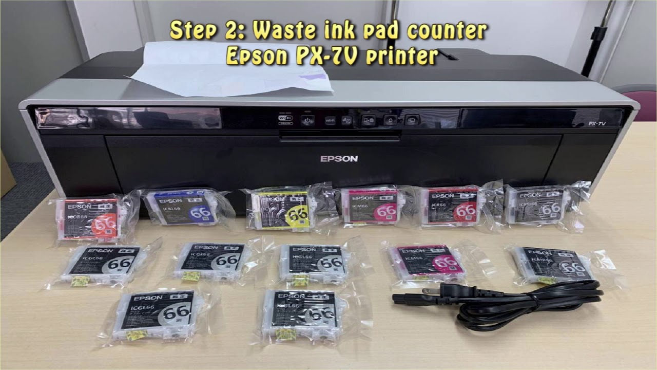 Reset Epson PX 7V Waste Ink Pad Counter - YouTube