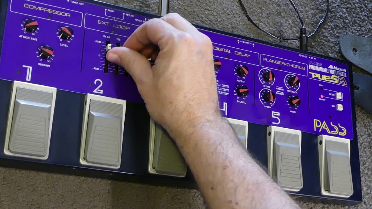 Maxon PUE5B Analog+Digital Bass Multi effects pedal - YouTube