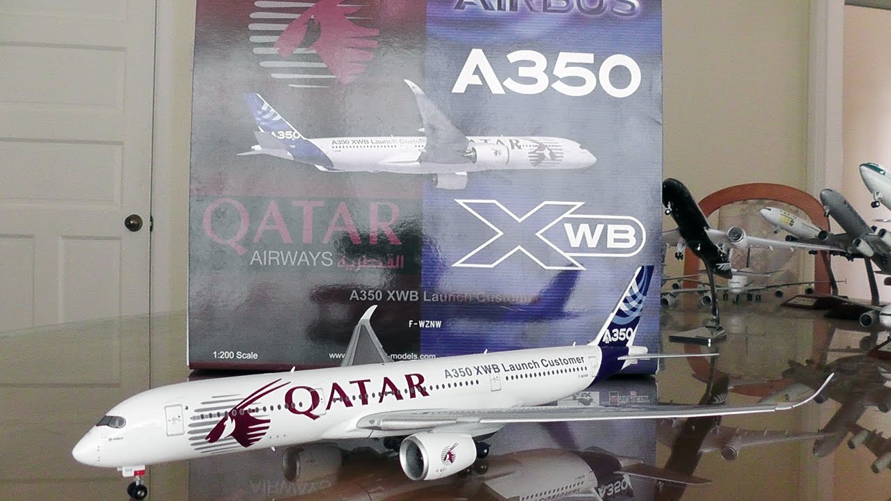 Inflight 200 Qatar/Airbus A350-900XWB Unboxing and Review - YouTube