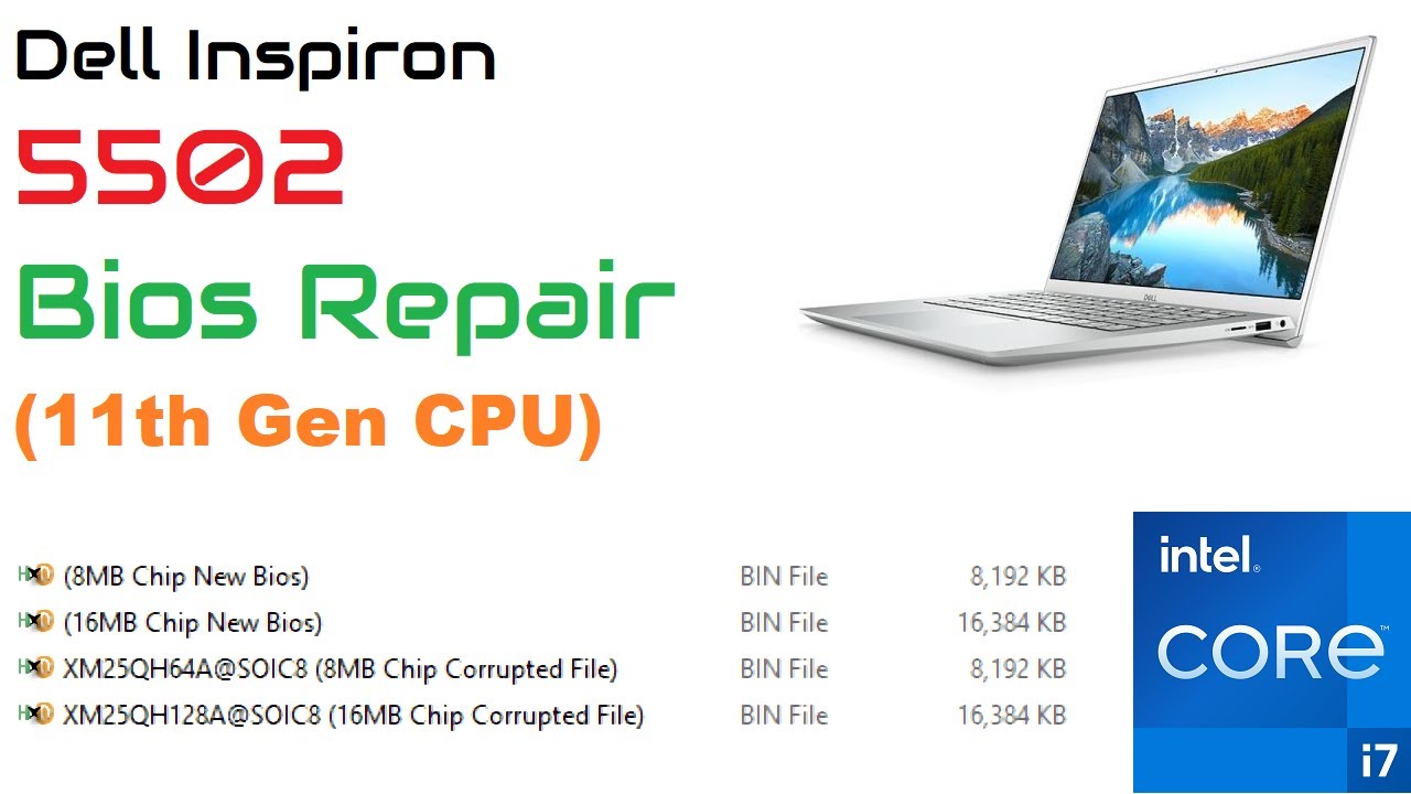 Fix Your Original Bios | Dell Inspiron 5502 Bios Repair (Intel